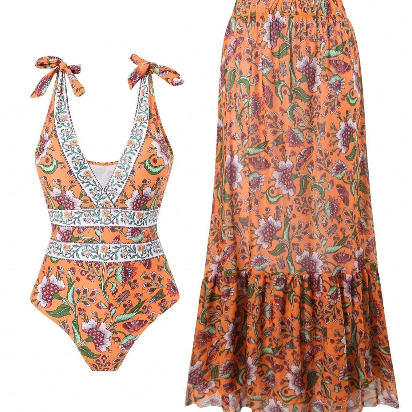 Ethnic Style One-piece Swimsuit For Women Beach Suit