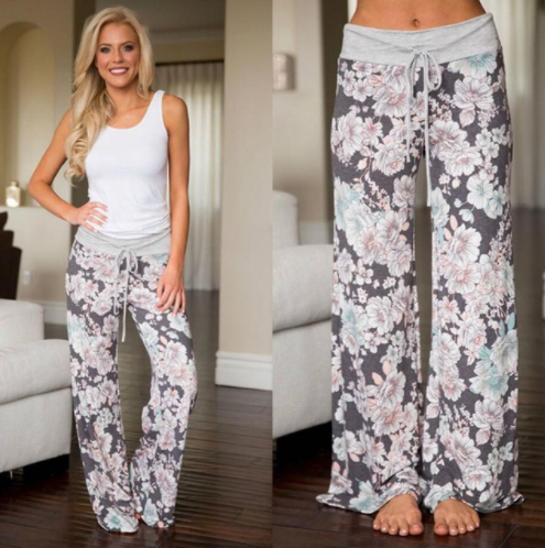 Women’s Wide Leg Yoga Pants – Casual Lounge Pajama Pants