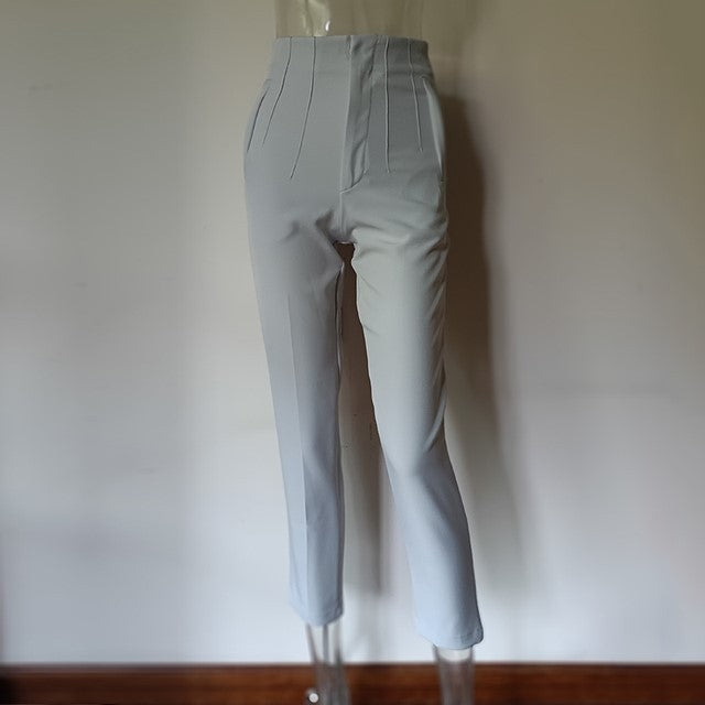 Women's High-Waisted Straight Leg Pants