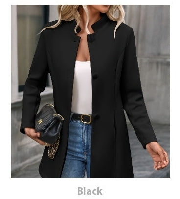 Women’s Elegant Single-Breasted Winter Overcoat