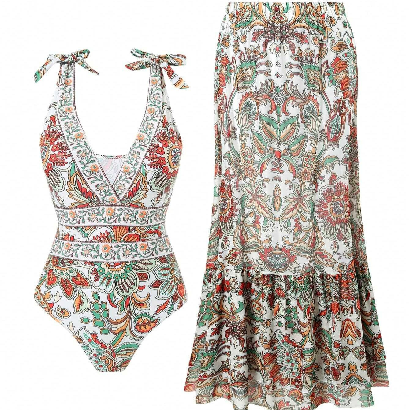 Ethnic Style One-piece Swimsuit For Women Beach Suit