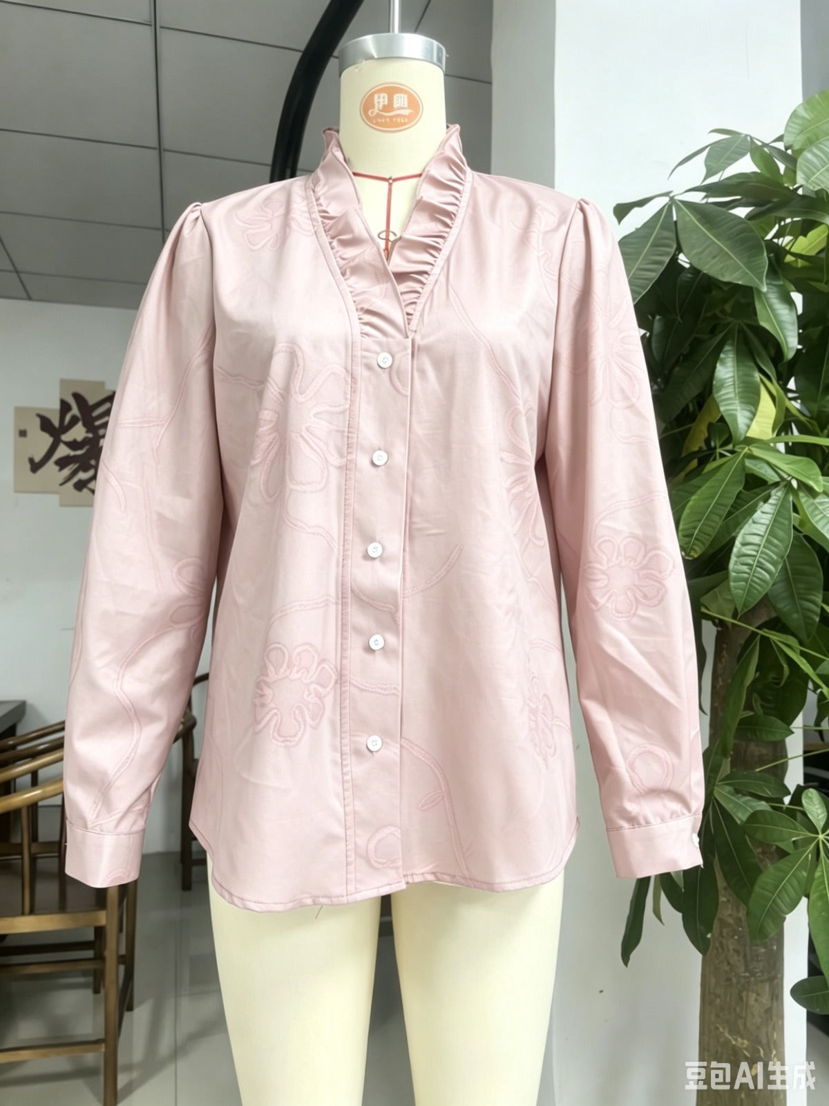 Women's Lace Print  Blouse