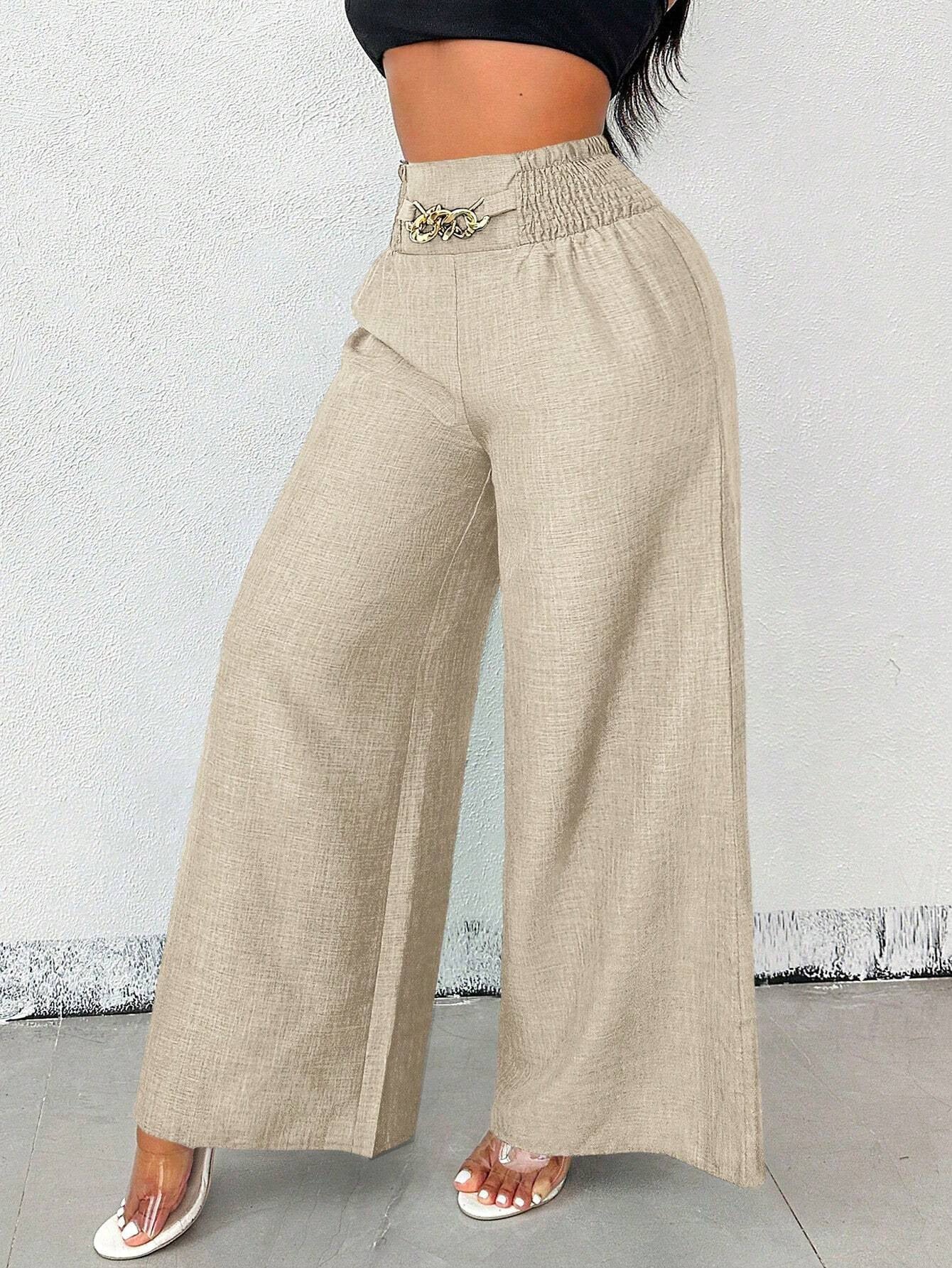 Women's High-Waist Drapey Wide-Leg Pants | Elastic Drawstring 5 Colors