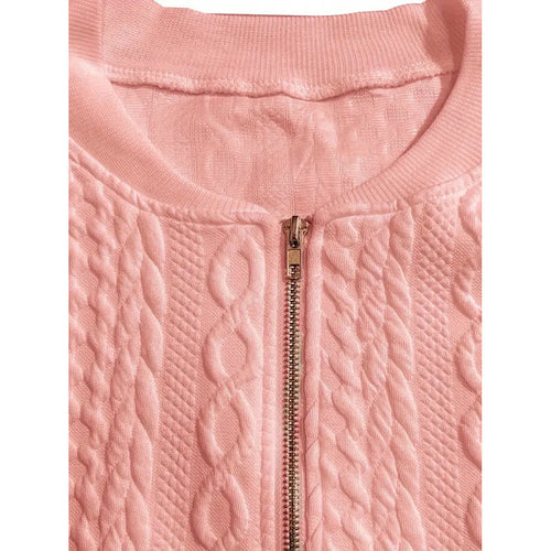 Bomber Jackets For Women Cute Jacquard Coats Lightweight Zip Up Jackets