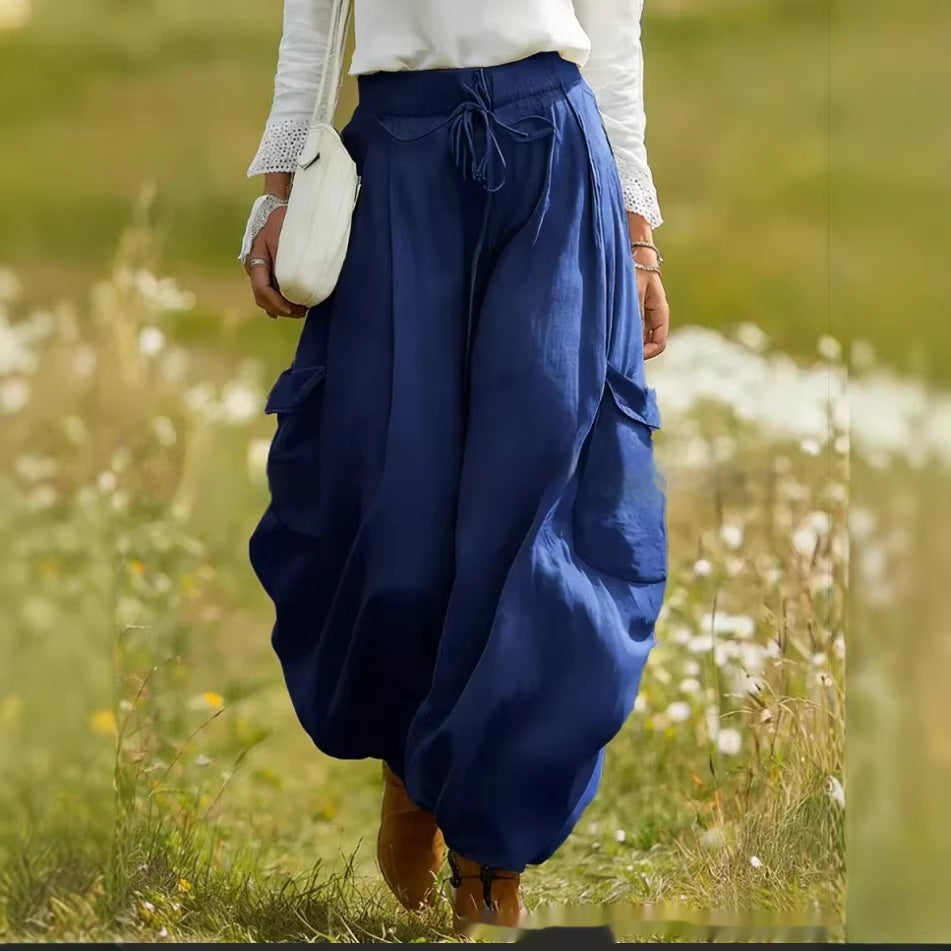 Drawstring Elastic Waist Loose-Fit Casual Trousers | 5 Colors