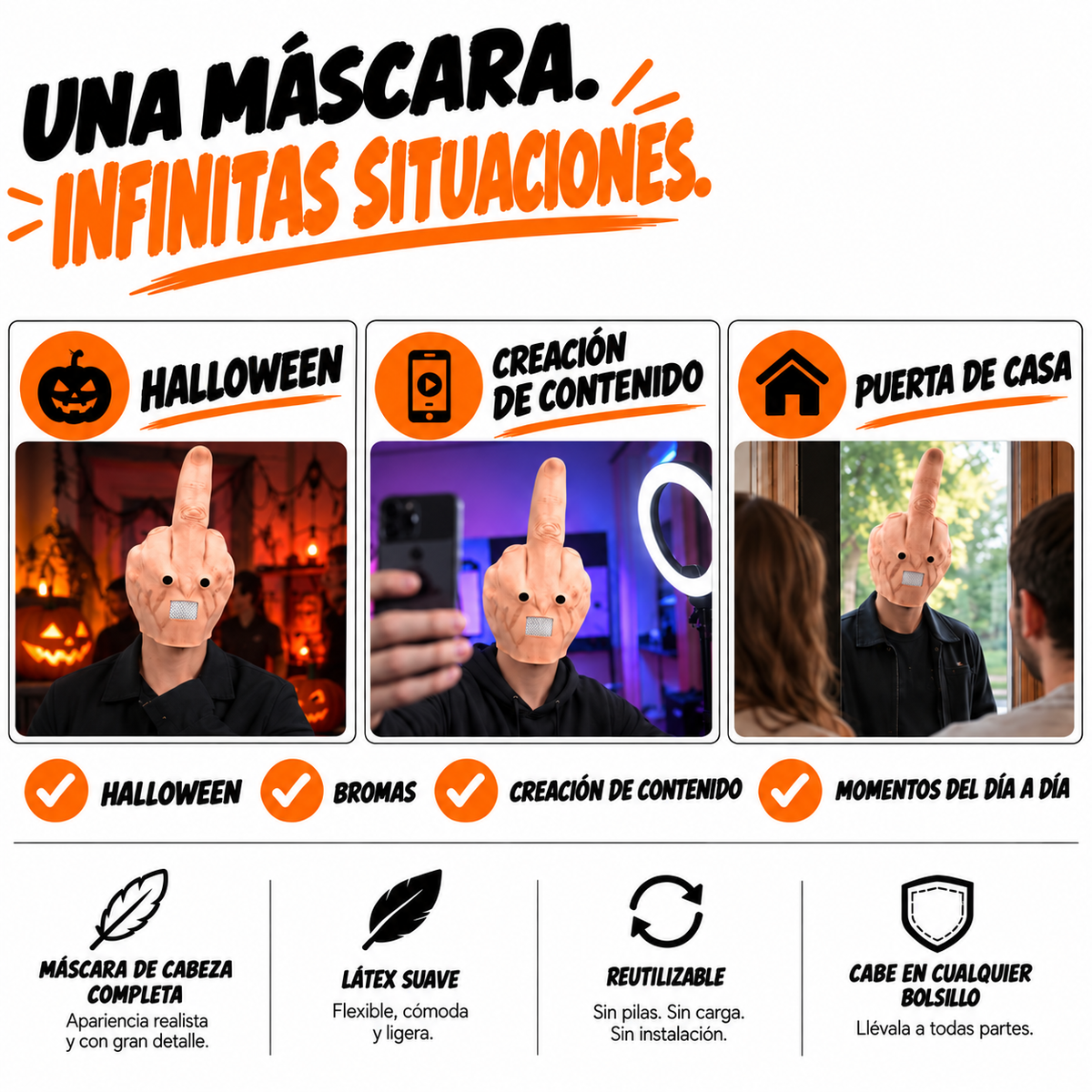 Máscara Dedito - MoodPi