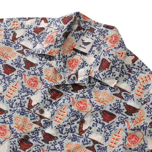Hawaiian Shirt For Cookies and Semla Fika By Wipada Kulenkampff Shirt Camp Collar 100% Cotton