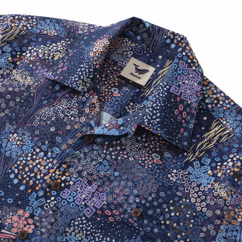Hawaiian Shirt For Luminous Wonders Shirt Camp Collar 100% Cotton