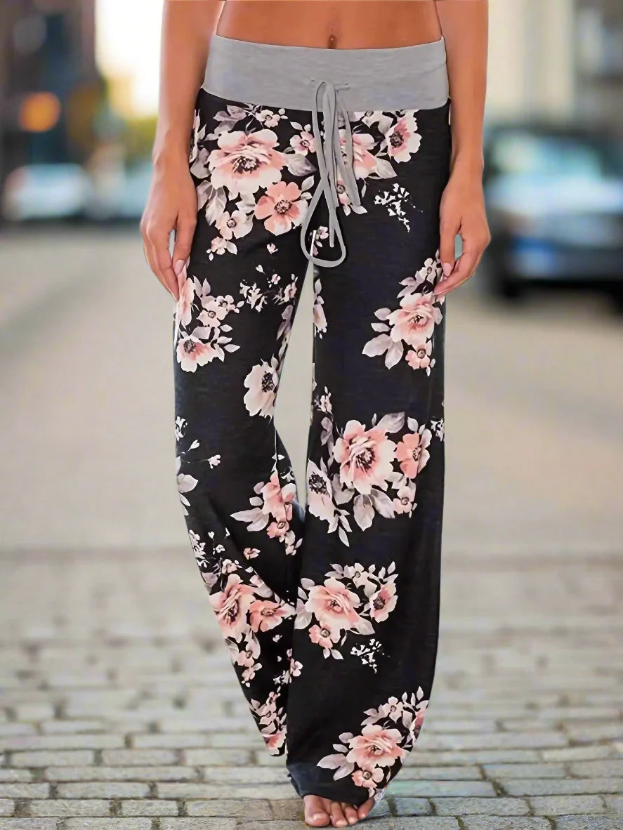 Women’s Wide Leg Yoga Pants – Casual Lounge Pajama Pants