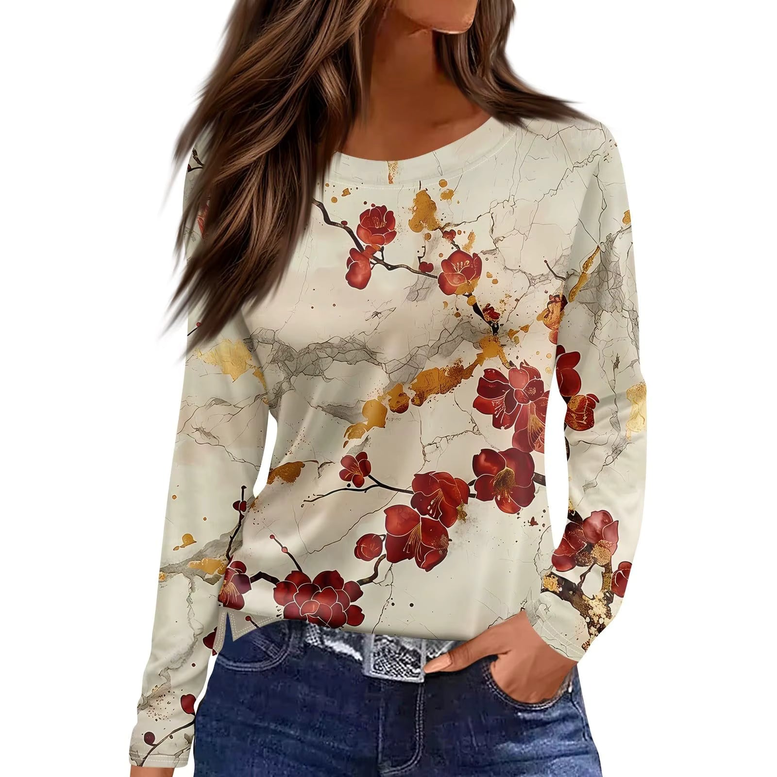 Vintage Floral Mesh Blouse – 9 Styles, S–XXXL