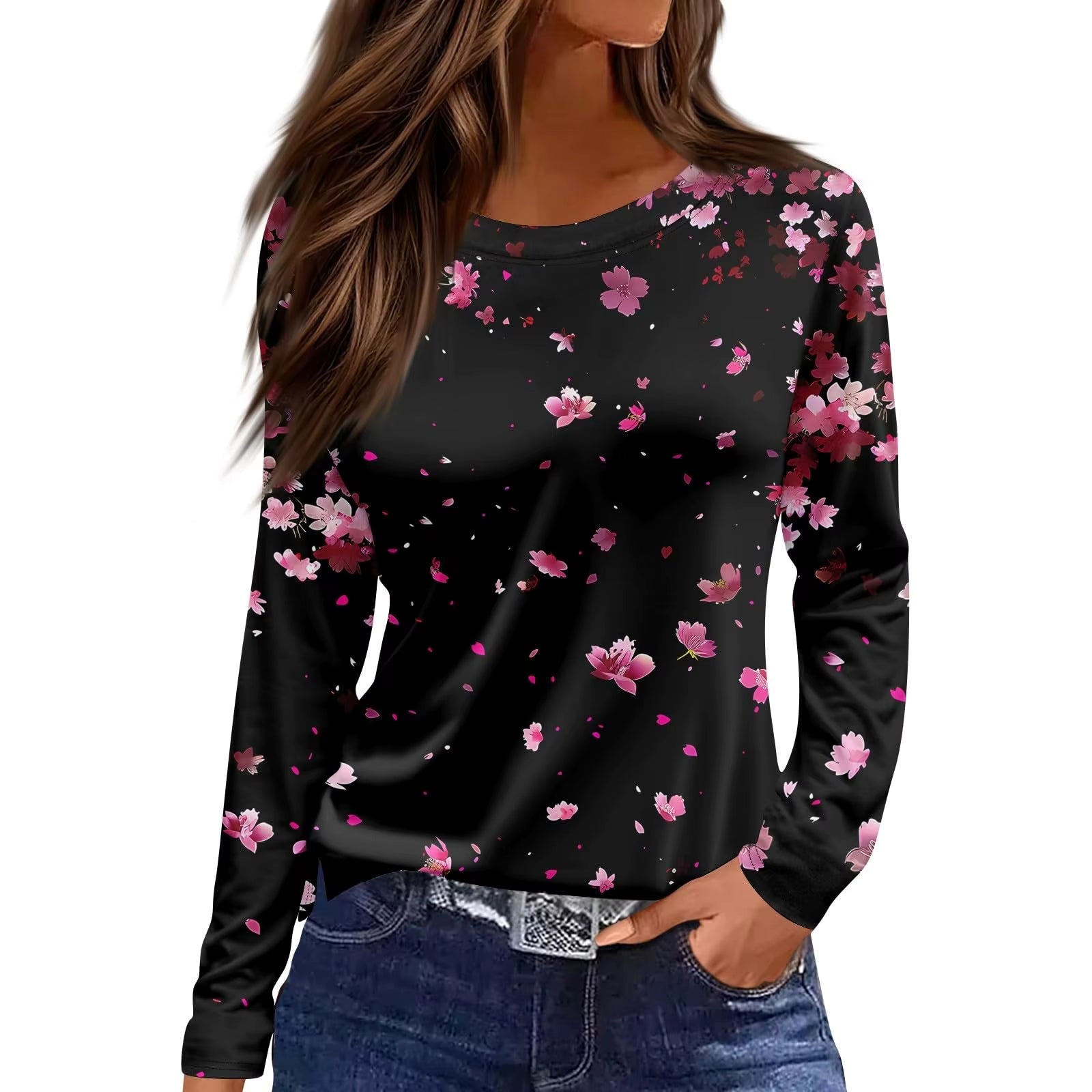 Vintage Floral Mesh Blouse – 9 Styles, S–XXXL