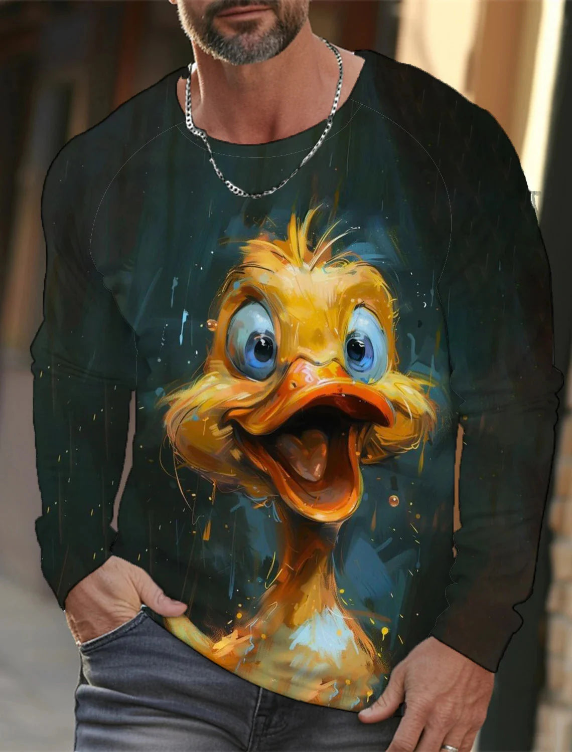 🐅 3D Animal Print Long Sleeve T-Shirt – Harajuku Hip-Hop Streetwear