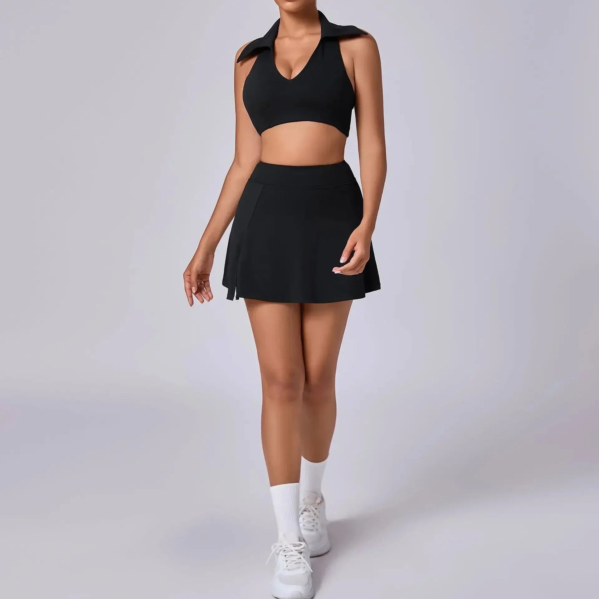 Seamless Tennis Skirt Set – Quick-Dry Workout Outfit