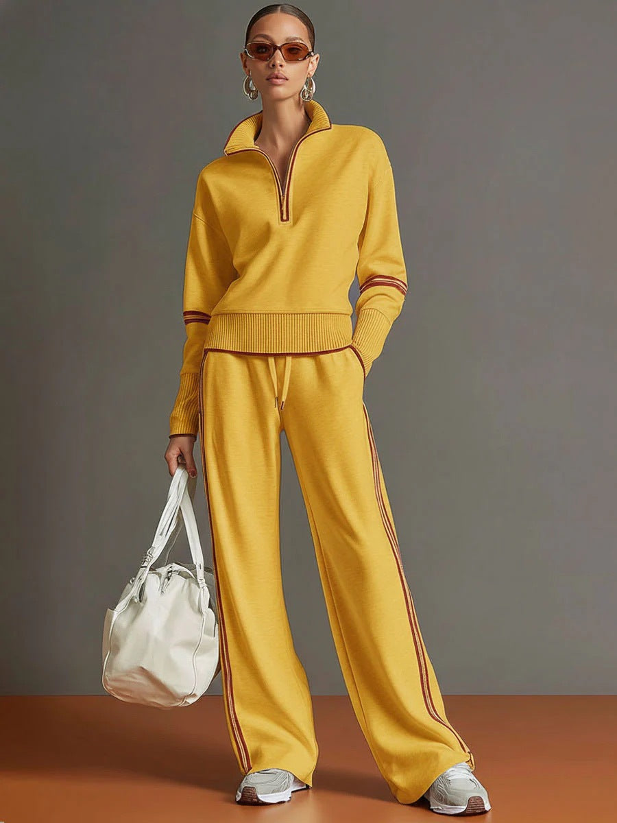 Women’s Casual Long Sleeve Two Piece Sports Set