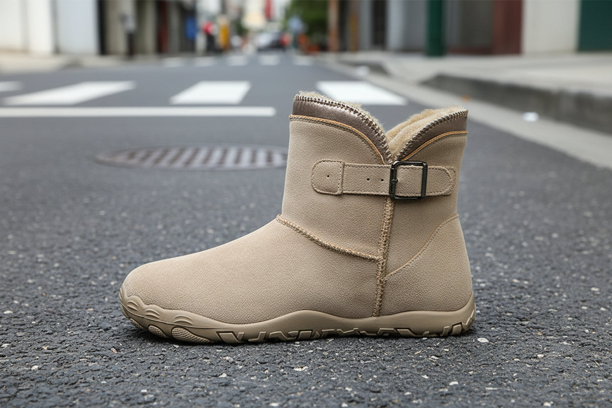 Unisex Warm Fleece-Lined Snow Boots – Anti-Slip Winter Boots for Men & Women