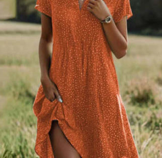 Ethnic Print Midi Dress – Scoop Neck Geometric Pattern Boho Dress