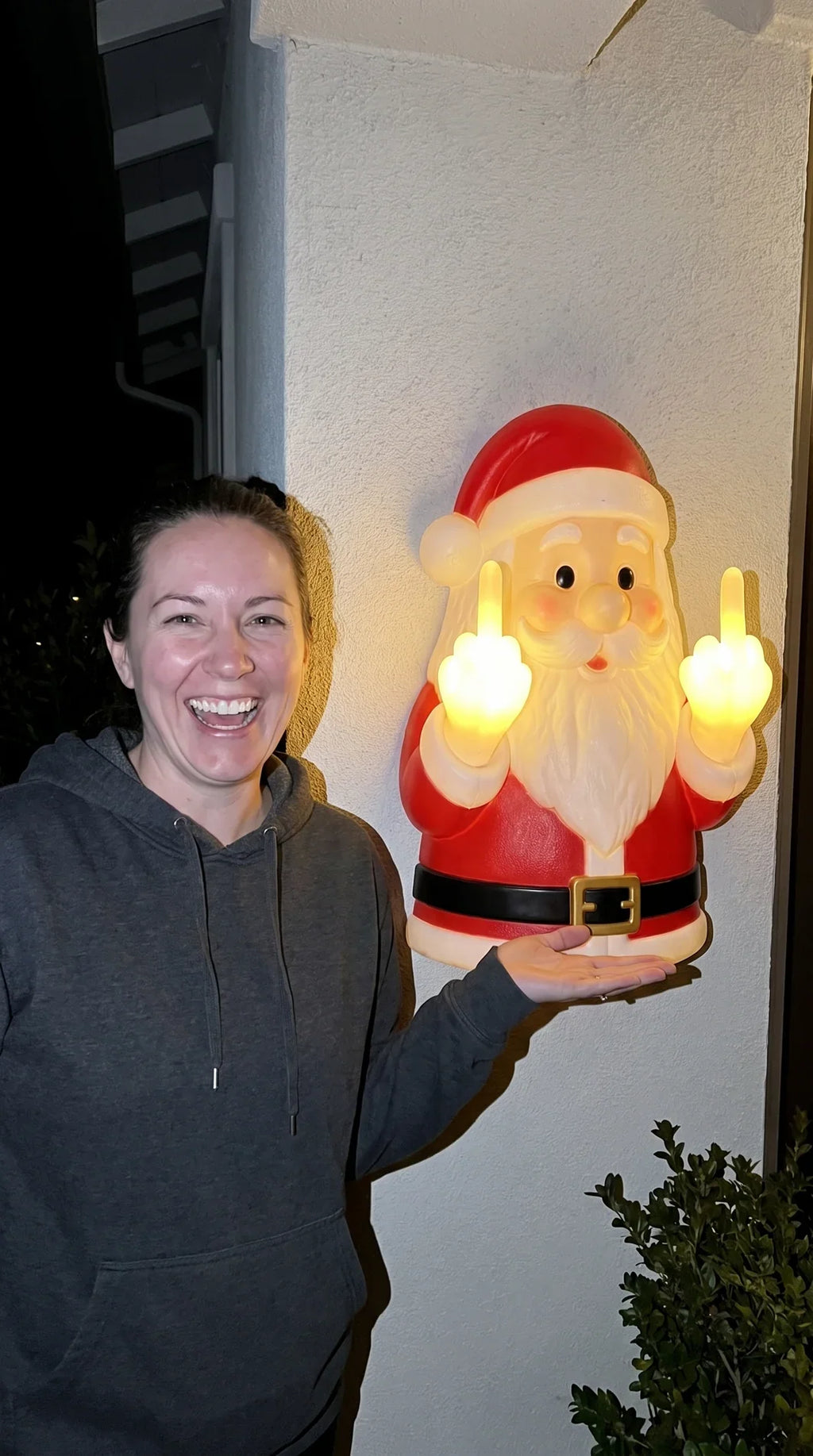Halloween Ghost Middle Finger Glow Night Light